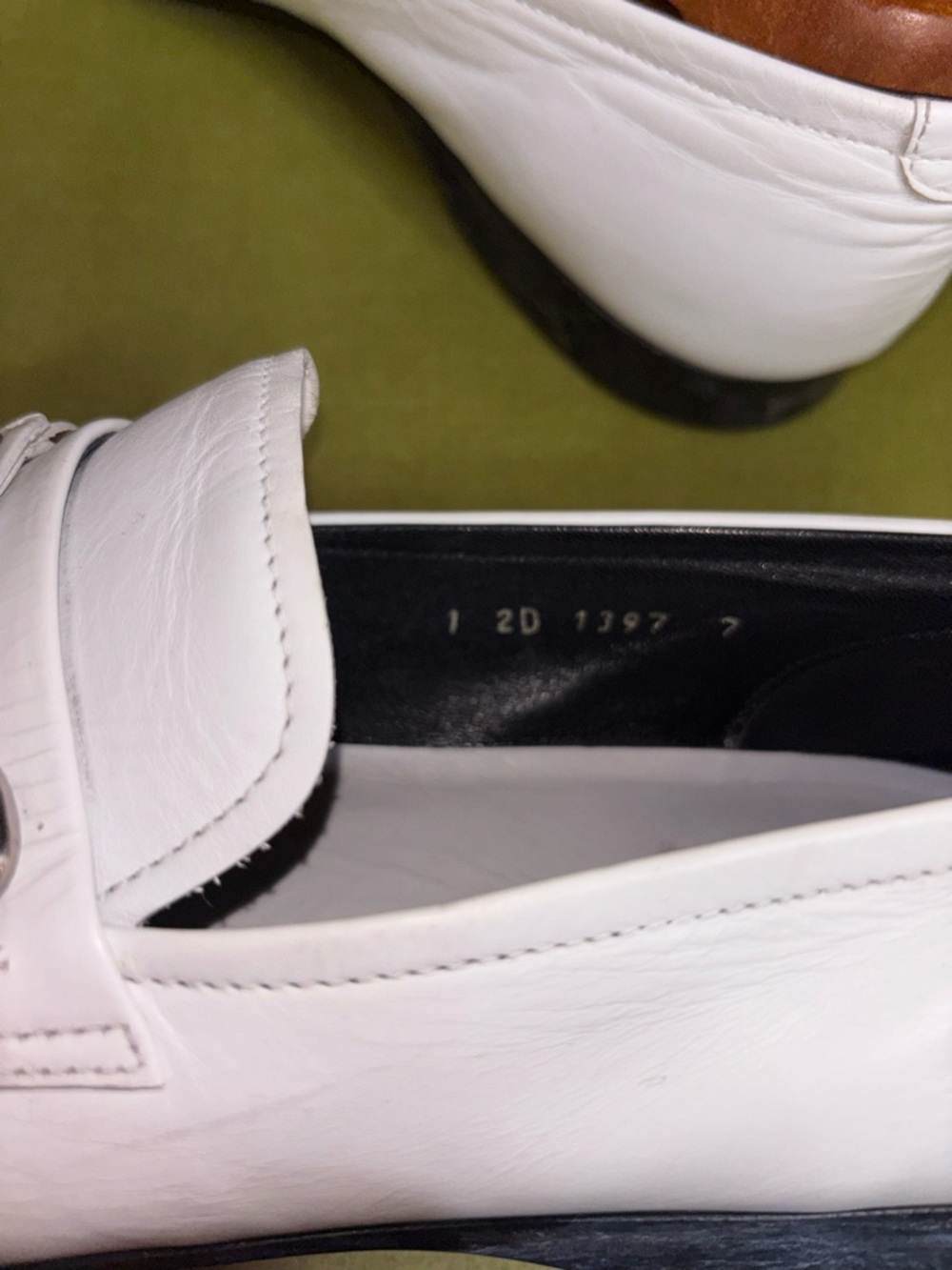 Prada white mens loafers size 8 - Picture 5 of 10